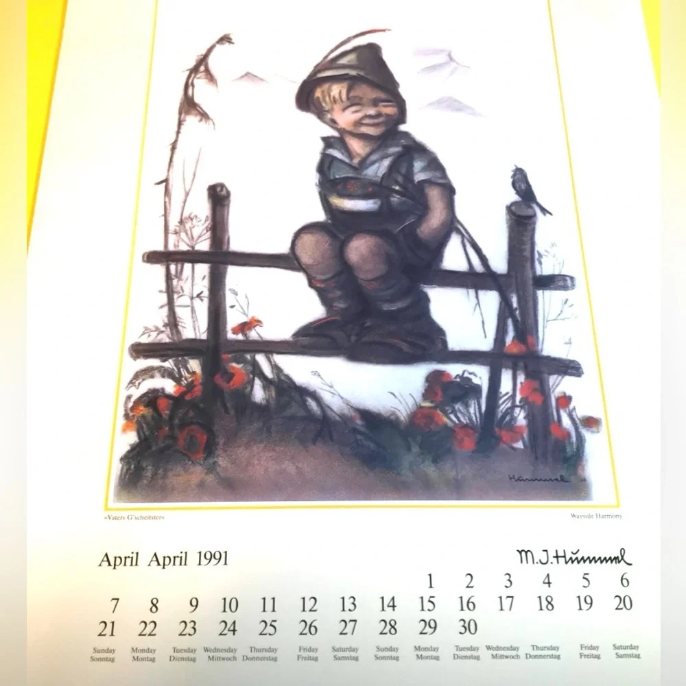 1991 Hummel Calendar Use for Prints